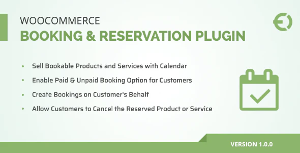 WooCommerce bookings and reservation
