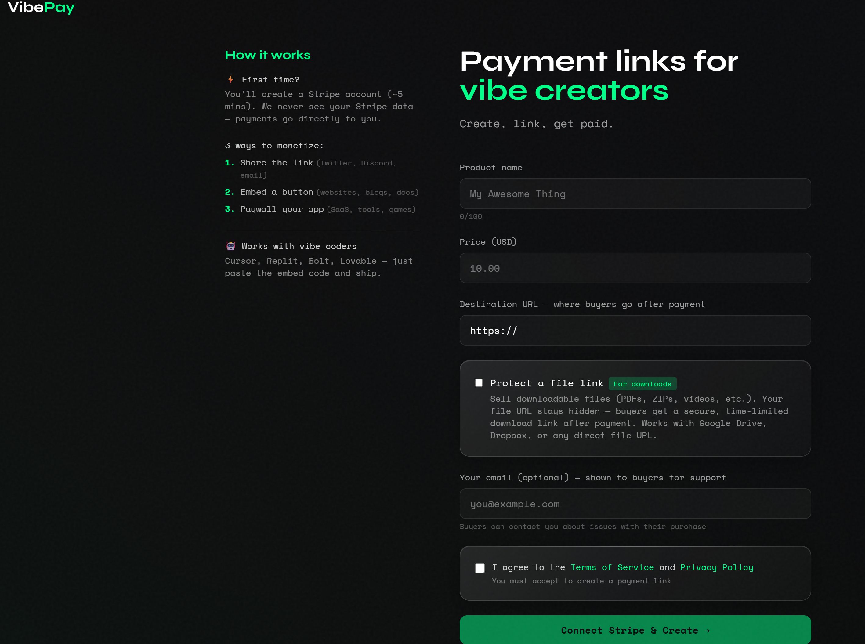 VibePay - Main product screenshot demonstrating key features and user interface