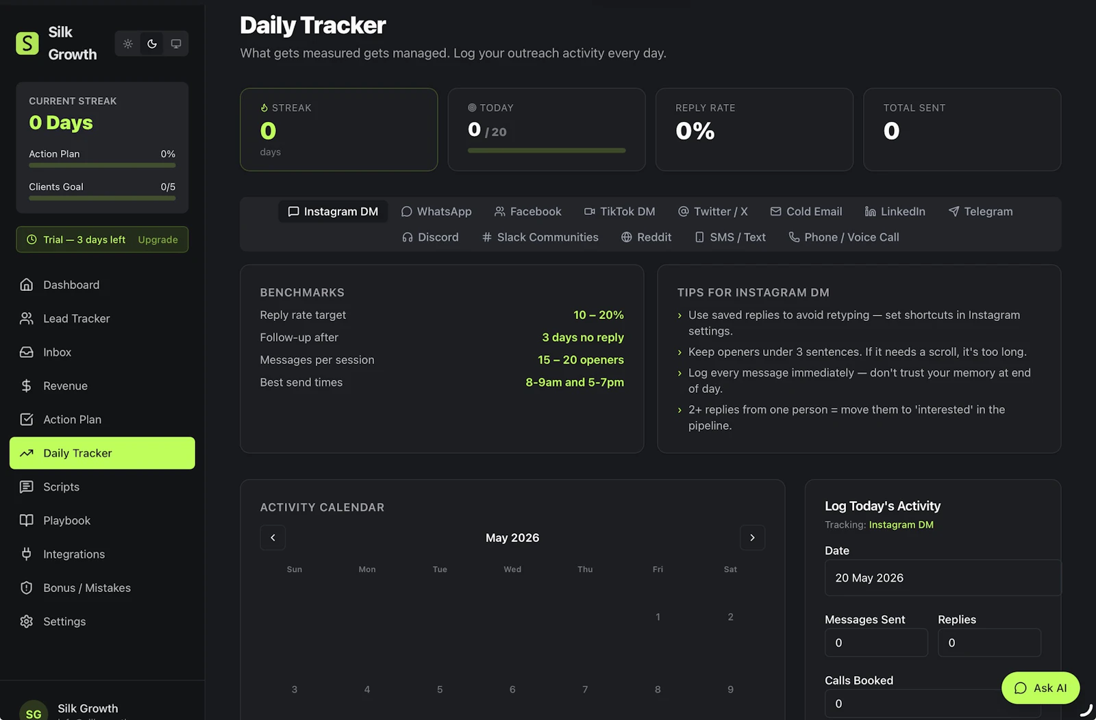 Silk Growth — The CRM for outreach screenshot 4