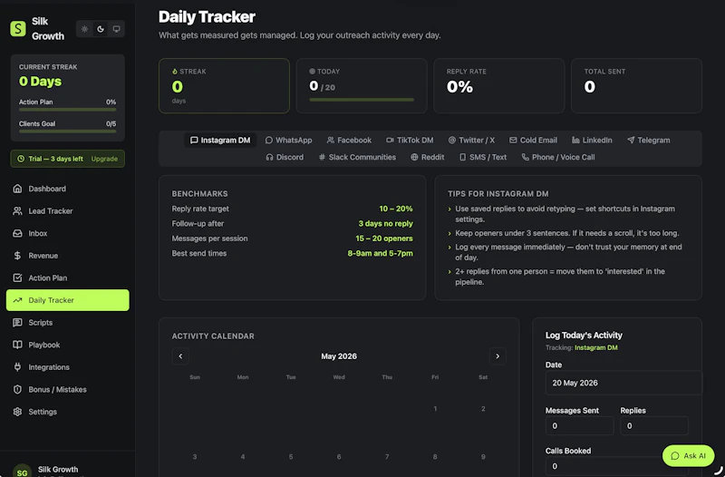 Silk Growth — The CRM for outreach screenshot 4
