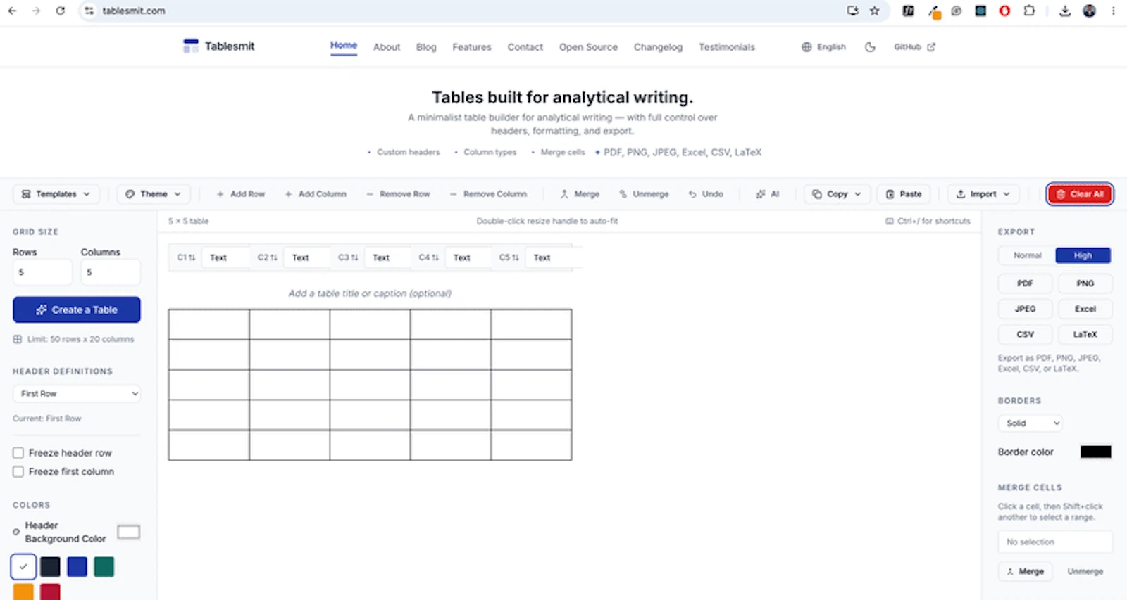 Tablesmit screenshot 1