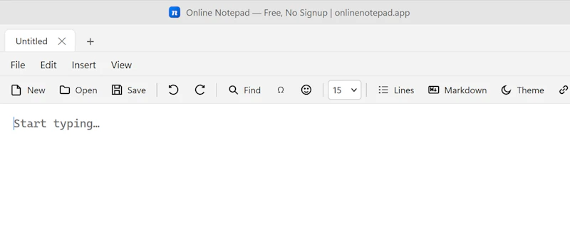 onlinenotepad.app screenshot 2
