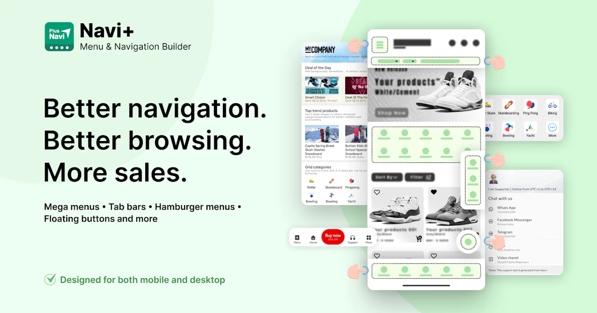 Navi+ Menu Builder