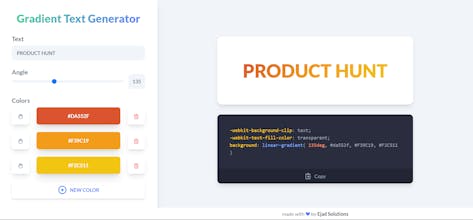 CSS Gradient Text gallery image