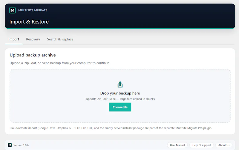 Multisite Migrate screenshot 4