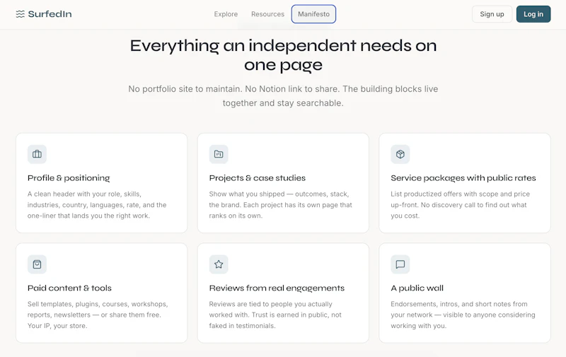 SurfedIn — Directory for independents screenshot 2
