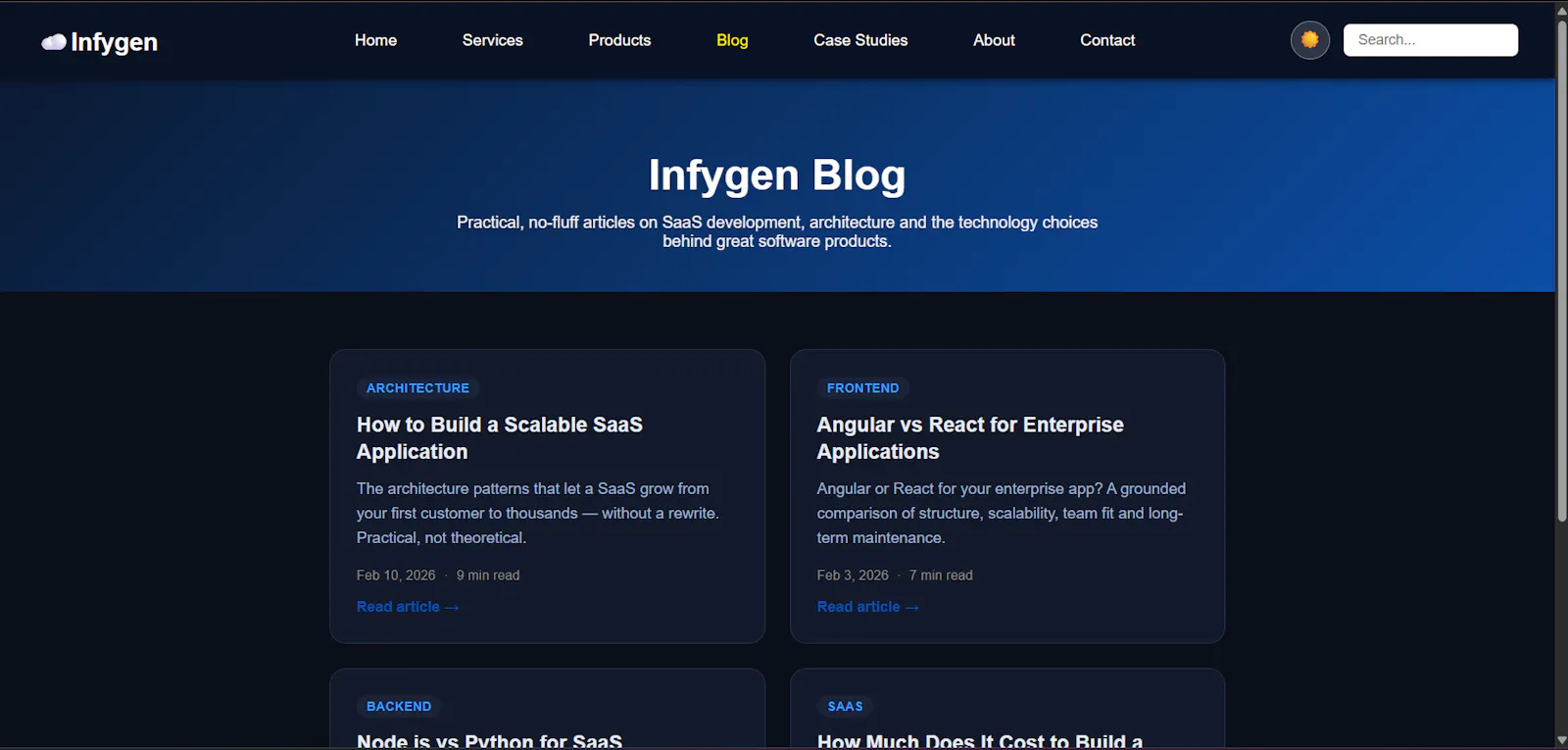 Infygen screenshot 1
