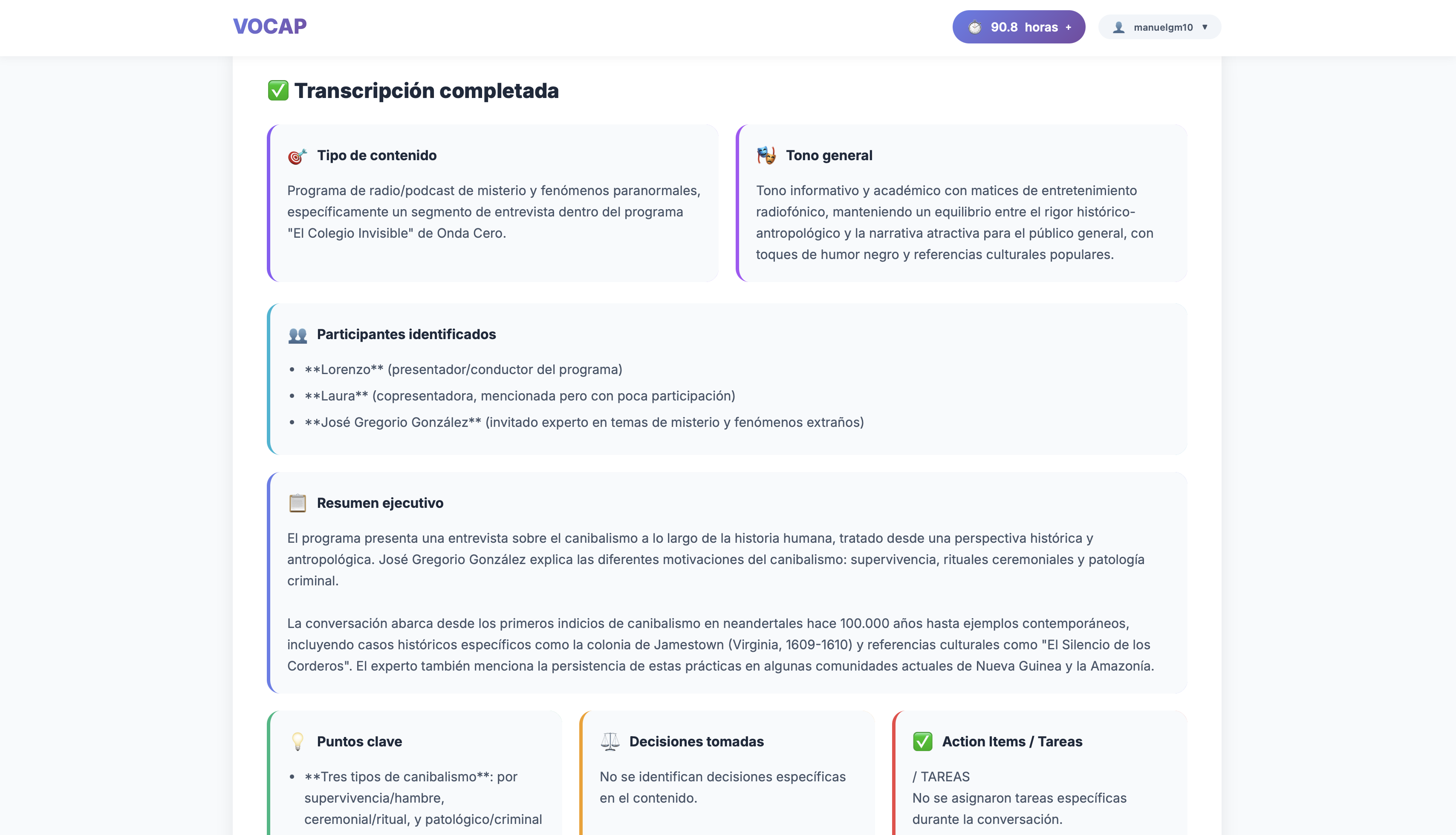 VOCAP - Screenshot 5 showing product features and functionality