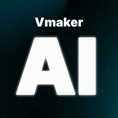 Animated Auto Subtitles by Vmaker AI logo