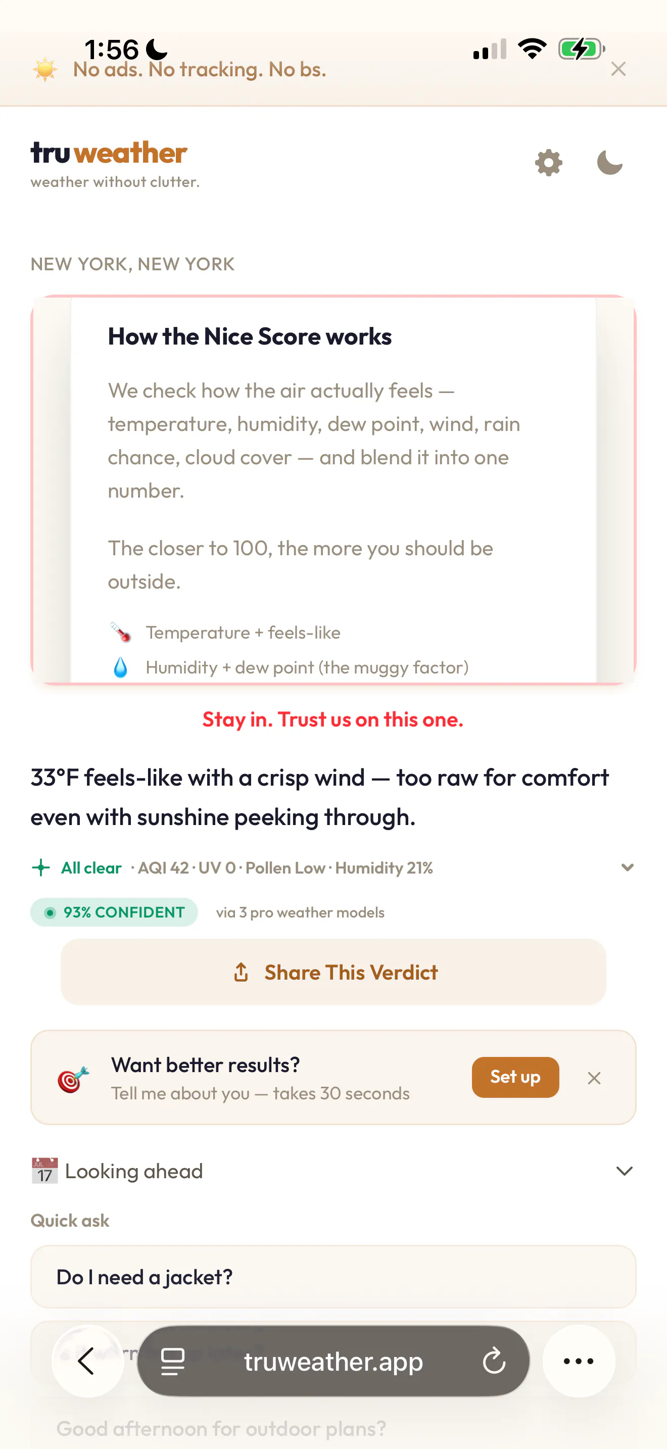 Truweather . Weather without Clutter gallery image