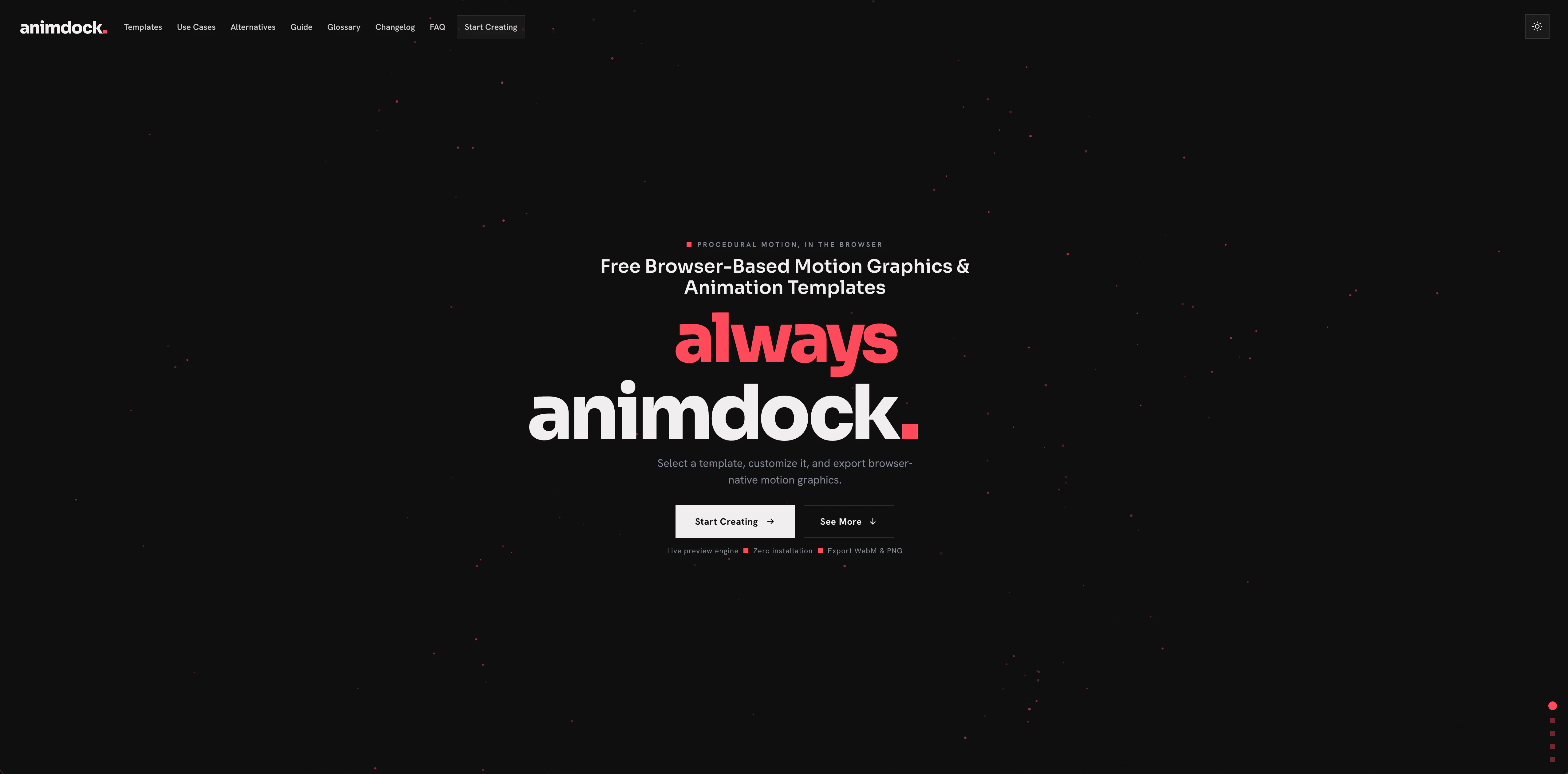 startuptile Animdock Motion Templates in the Browser-Create trend motions in your browser!