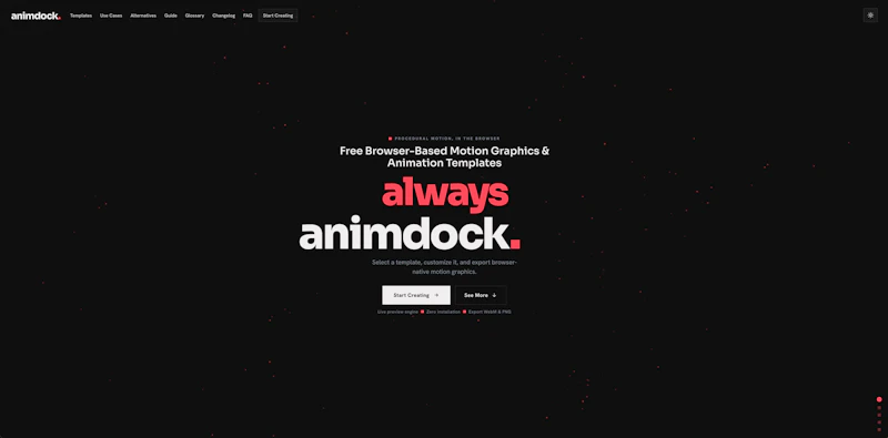 Animdock Motion Templates in the Browser screenshot 2