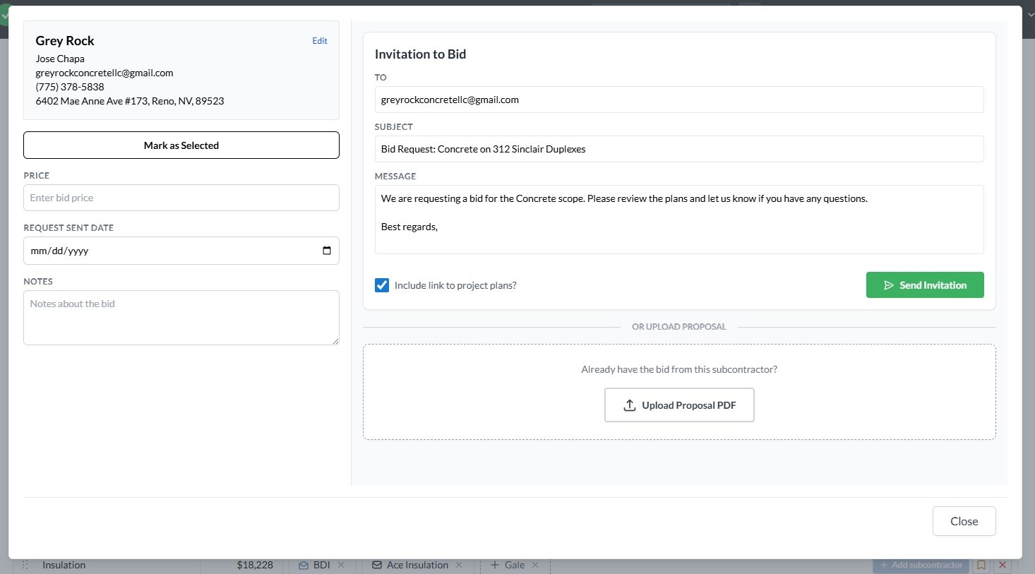 Bid Bench - Screenshot 3 showing product features and functionality