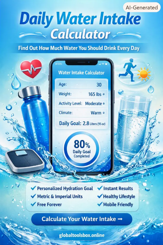 Daily Water Intake Calculator screenshot 1