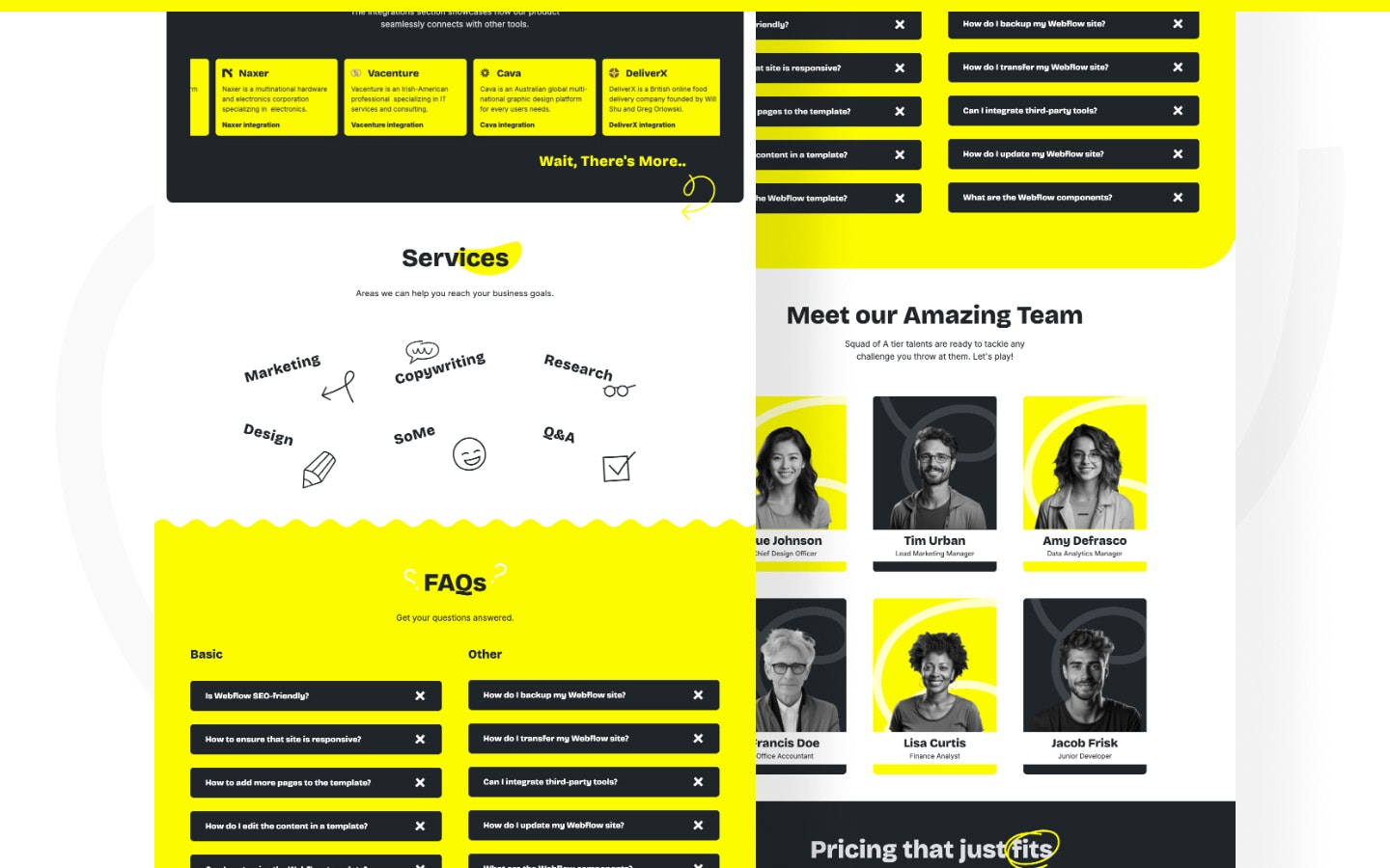 Doodlio - Start -Landing -Page -Vorlage - Erhältlich auf Webflow & Framer -Plattformen heute! Medien 2