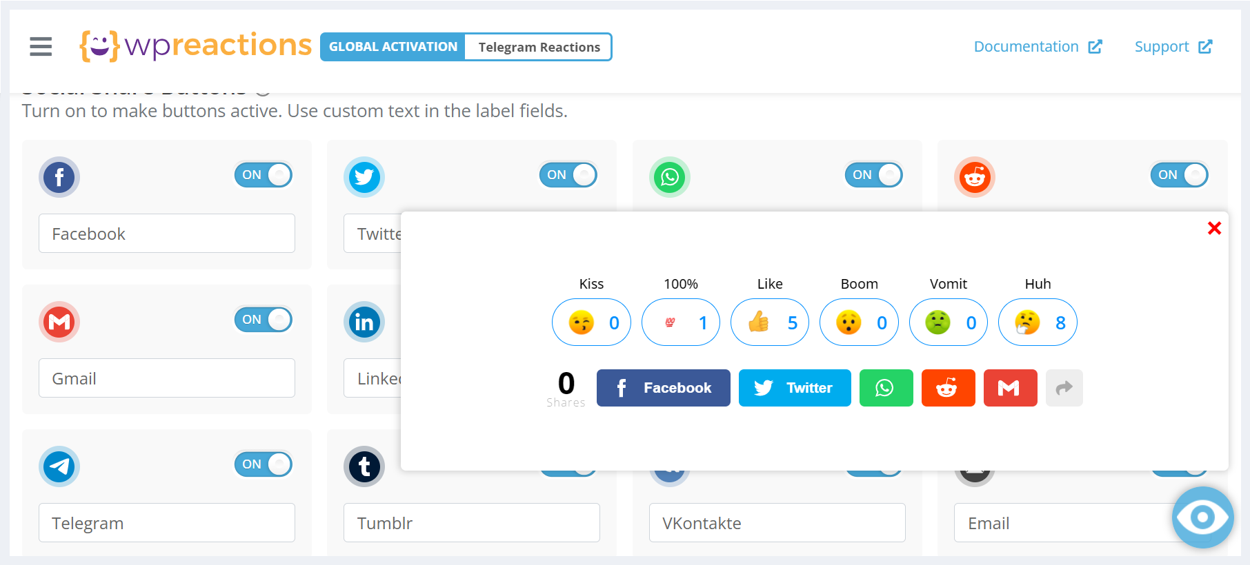 WP Reactions gallery image
