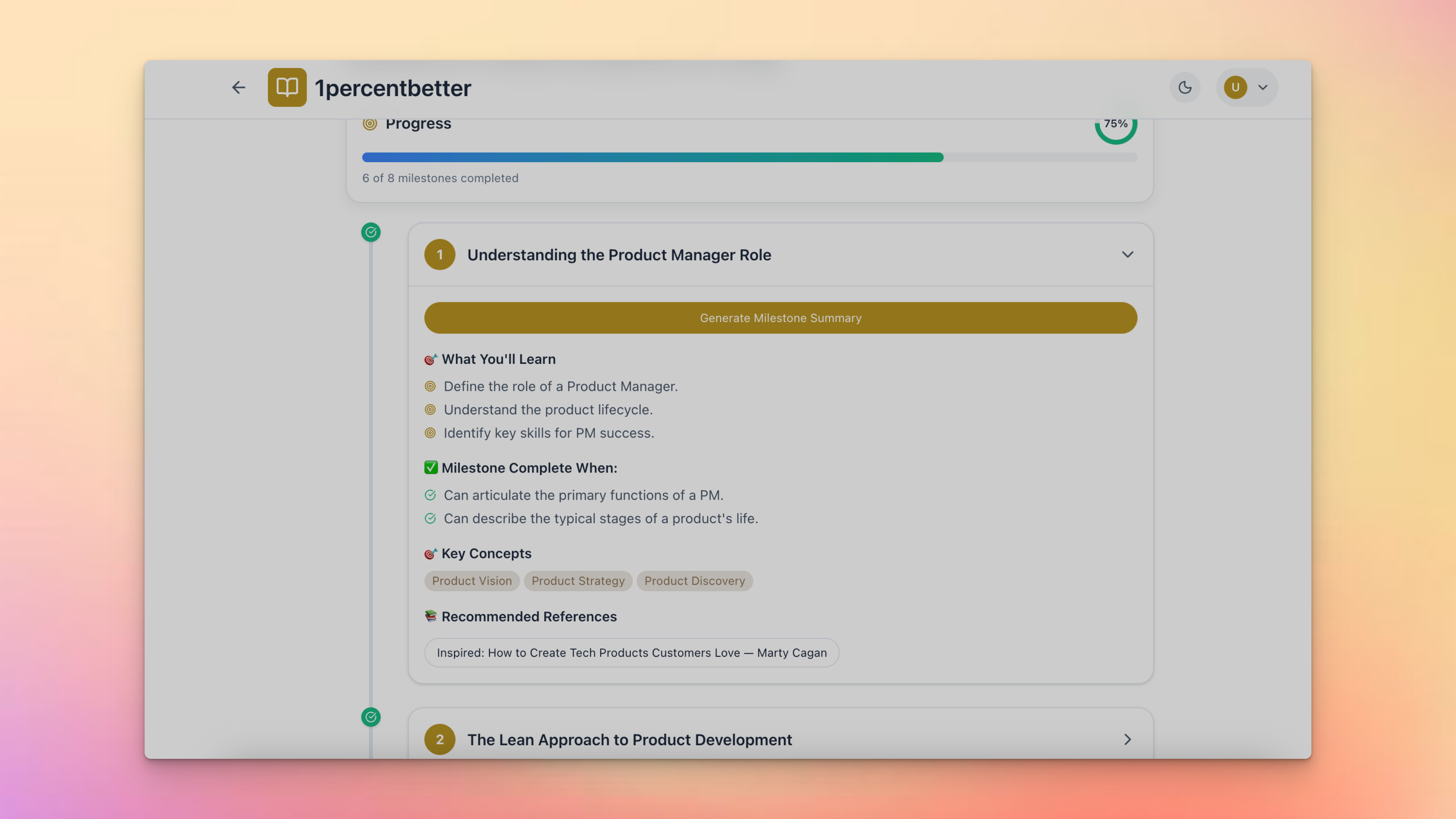 1percentbetter gallery image