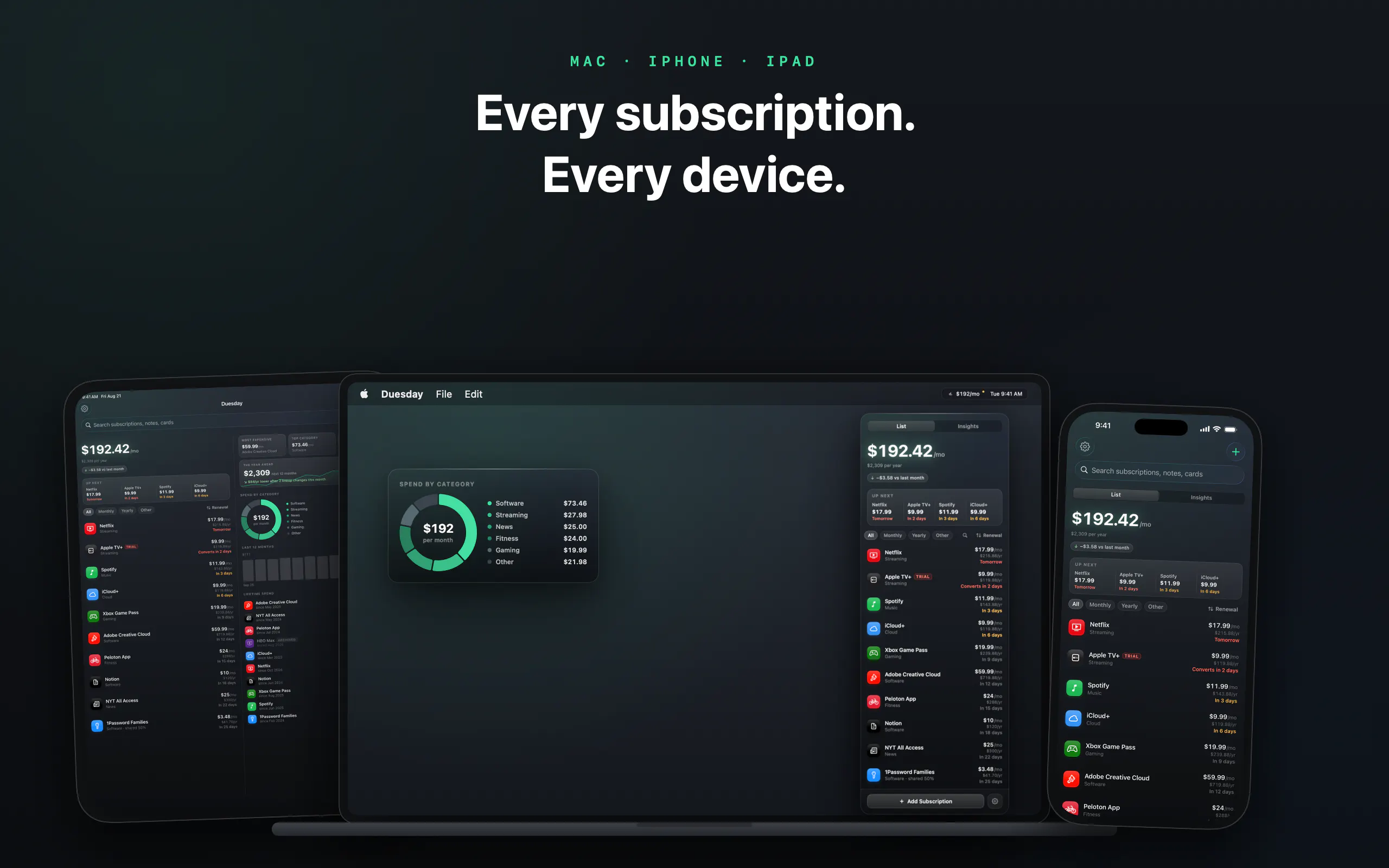 Duesday 2.0 for Mac, iPhone & iPad gallery image