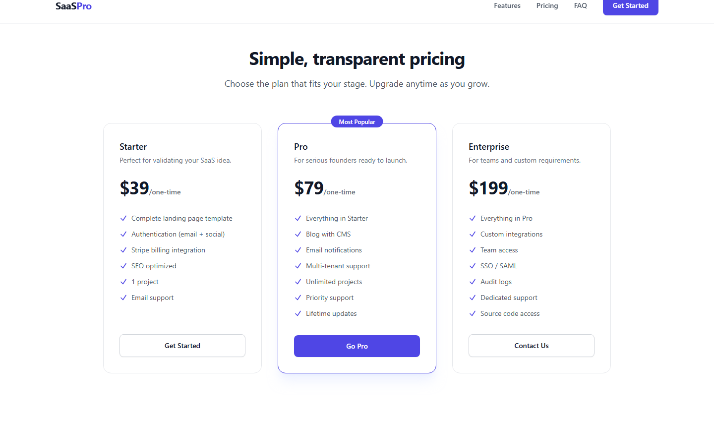 SaaSPro - SaaS Landing Page Template gallery image