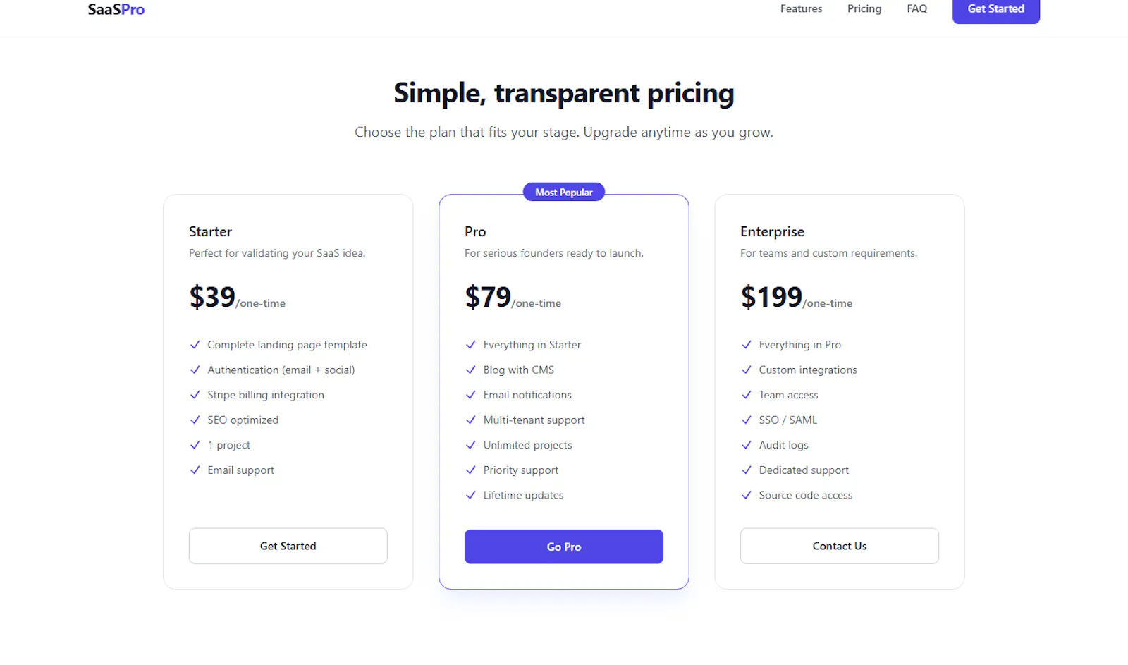 SaaSPro - SaaS Landing Page Template screenshot 3