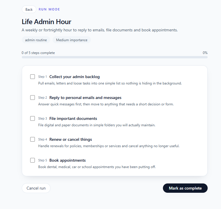 RoutineHQ – Recurring Routine Checklists - Screenshot 3 showing product features and functionality