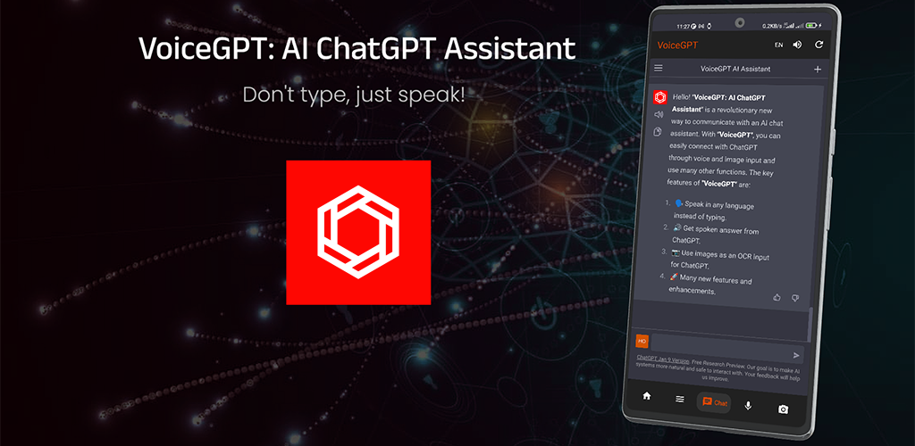 VoiceGpt - AI -Assistent & Tools für ChatGPT mit Sprach- und Bildeingabe Medien 1