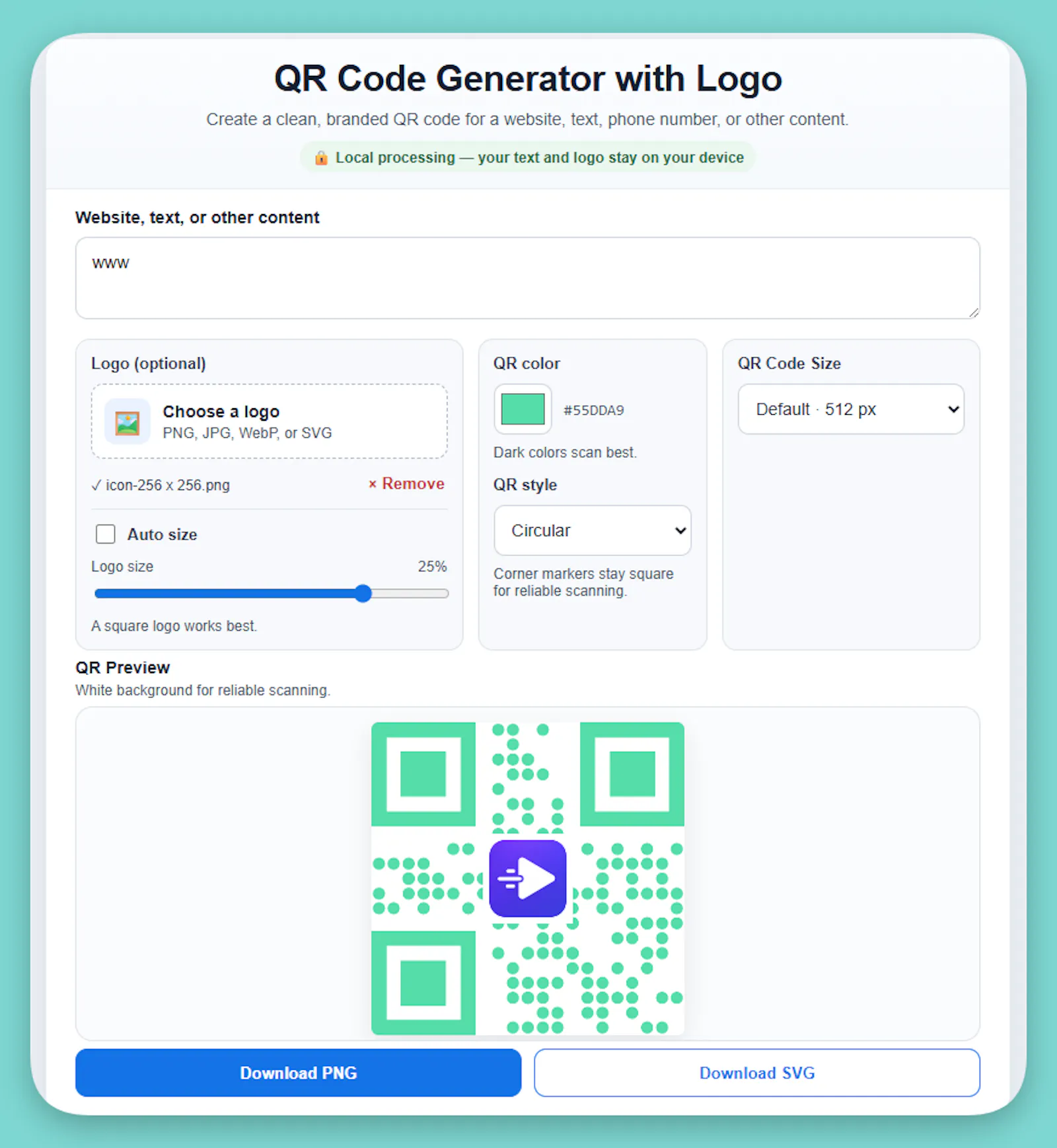 QR Code Generator with Logo screenshot 2