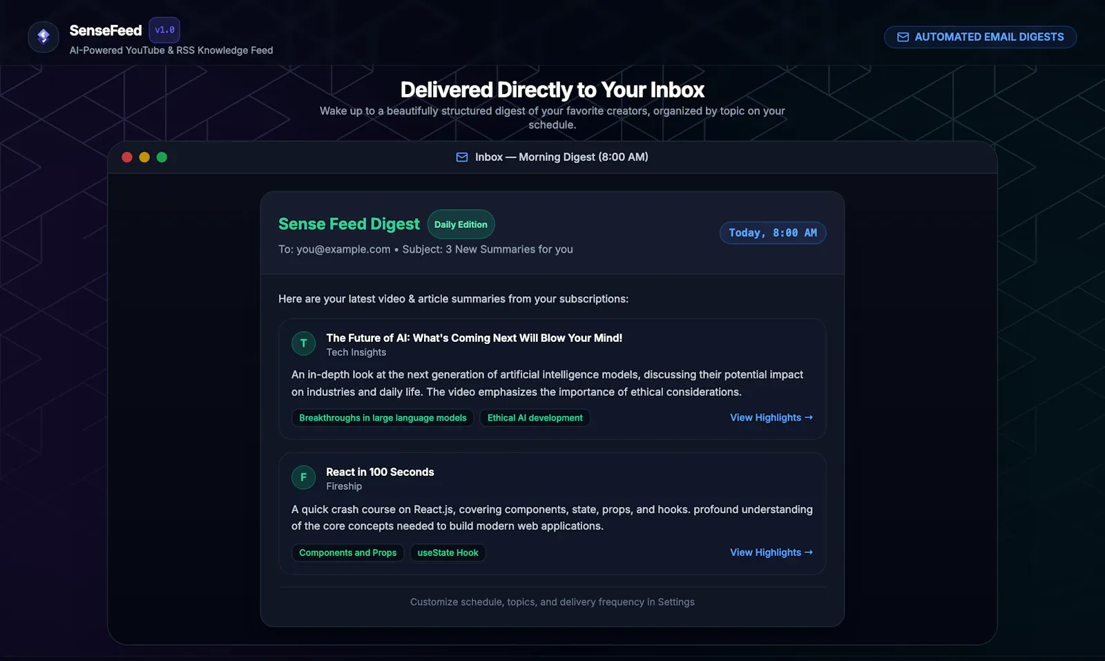 SenseFeed screenshot 2