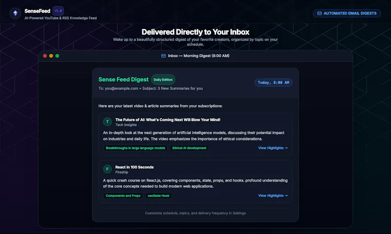 SenseFeed screenshot 2