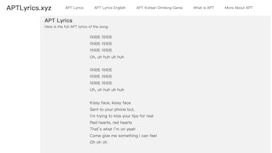APT Lyrics gallery image