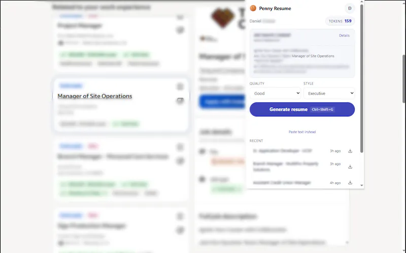 Penny Resume screenshot 3