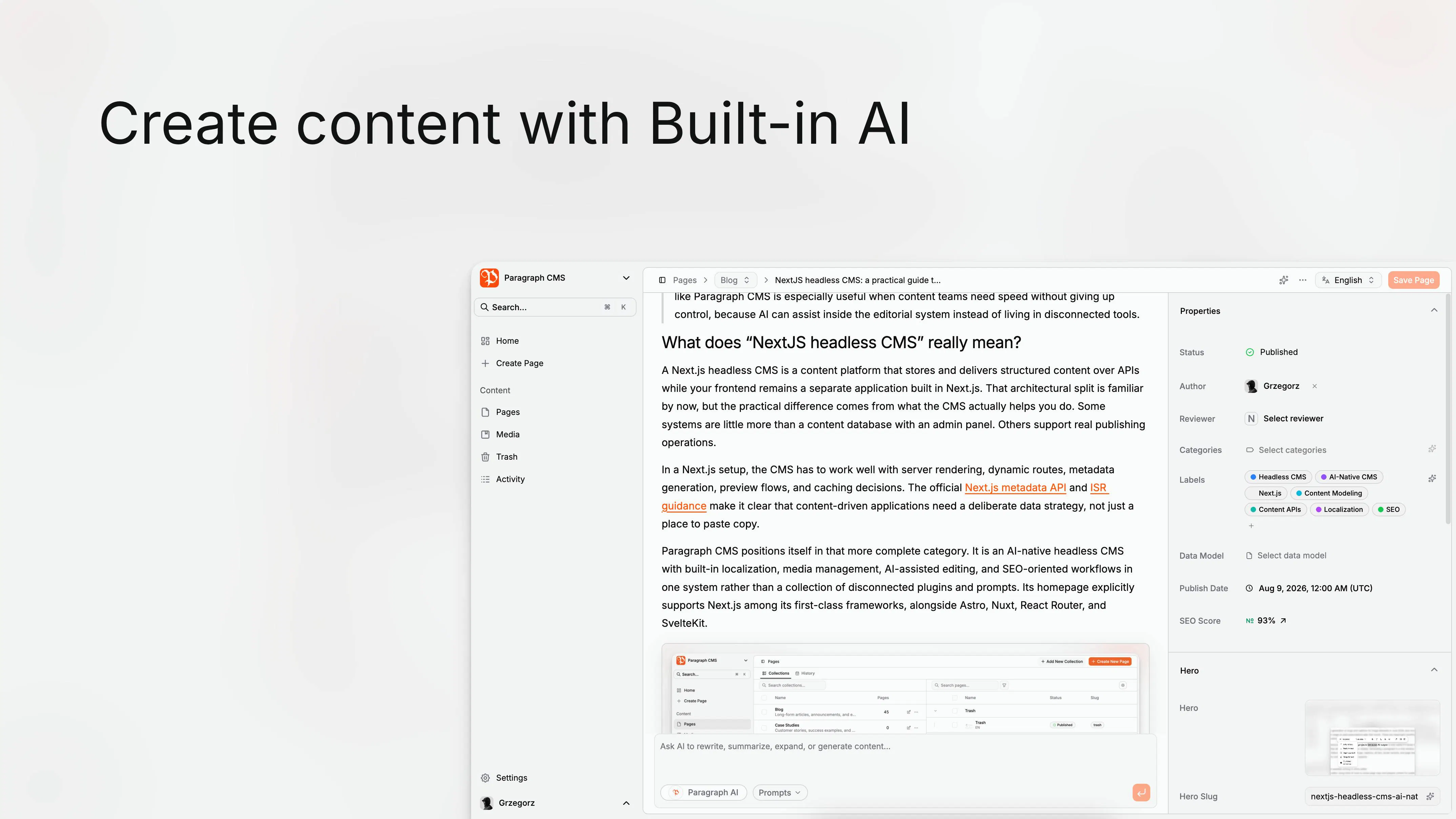 Paragraph CMS gallery image