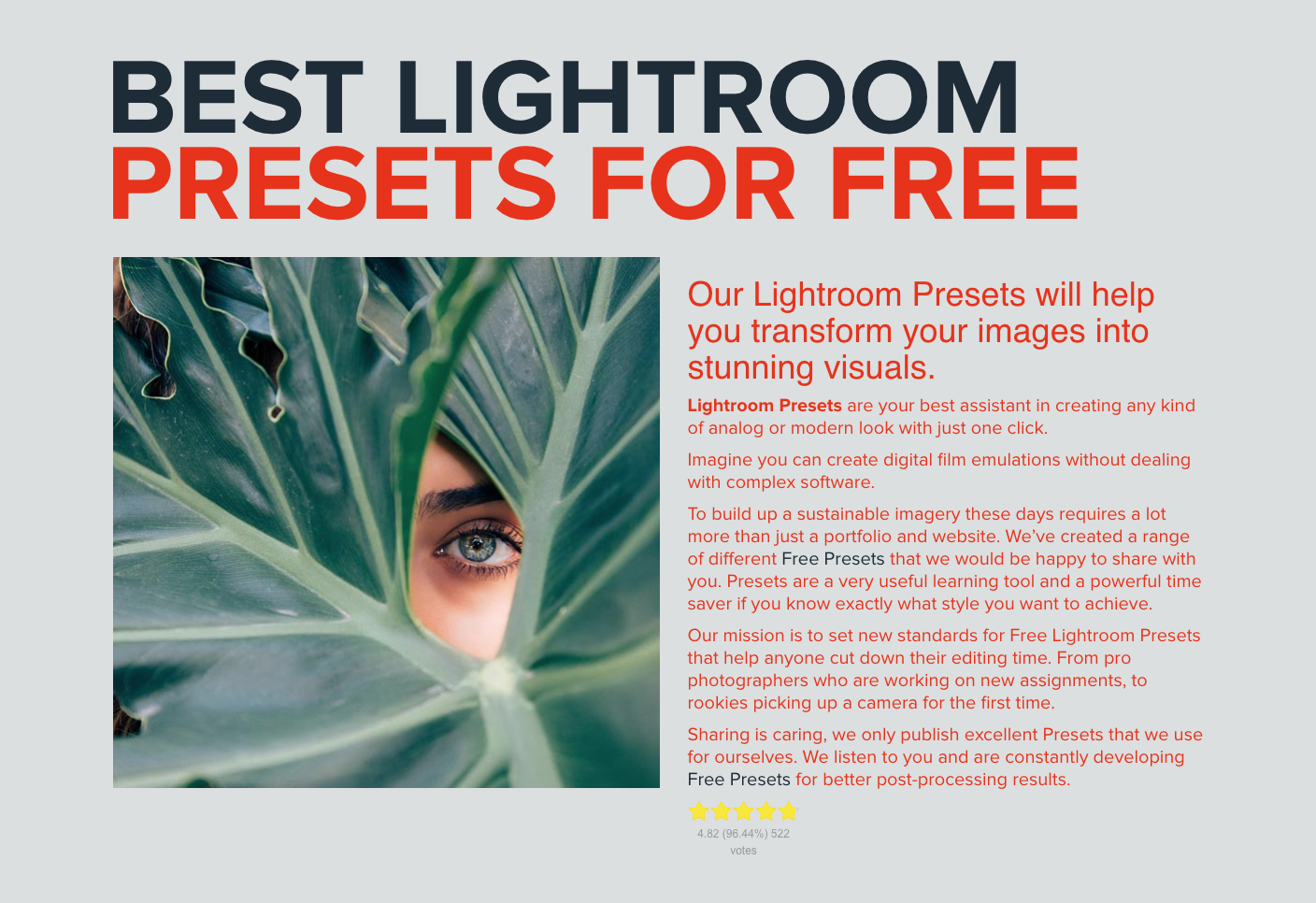 Free Lightroom presets gallery image