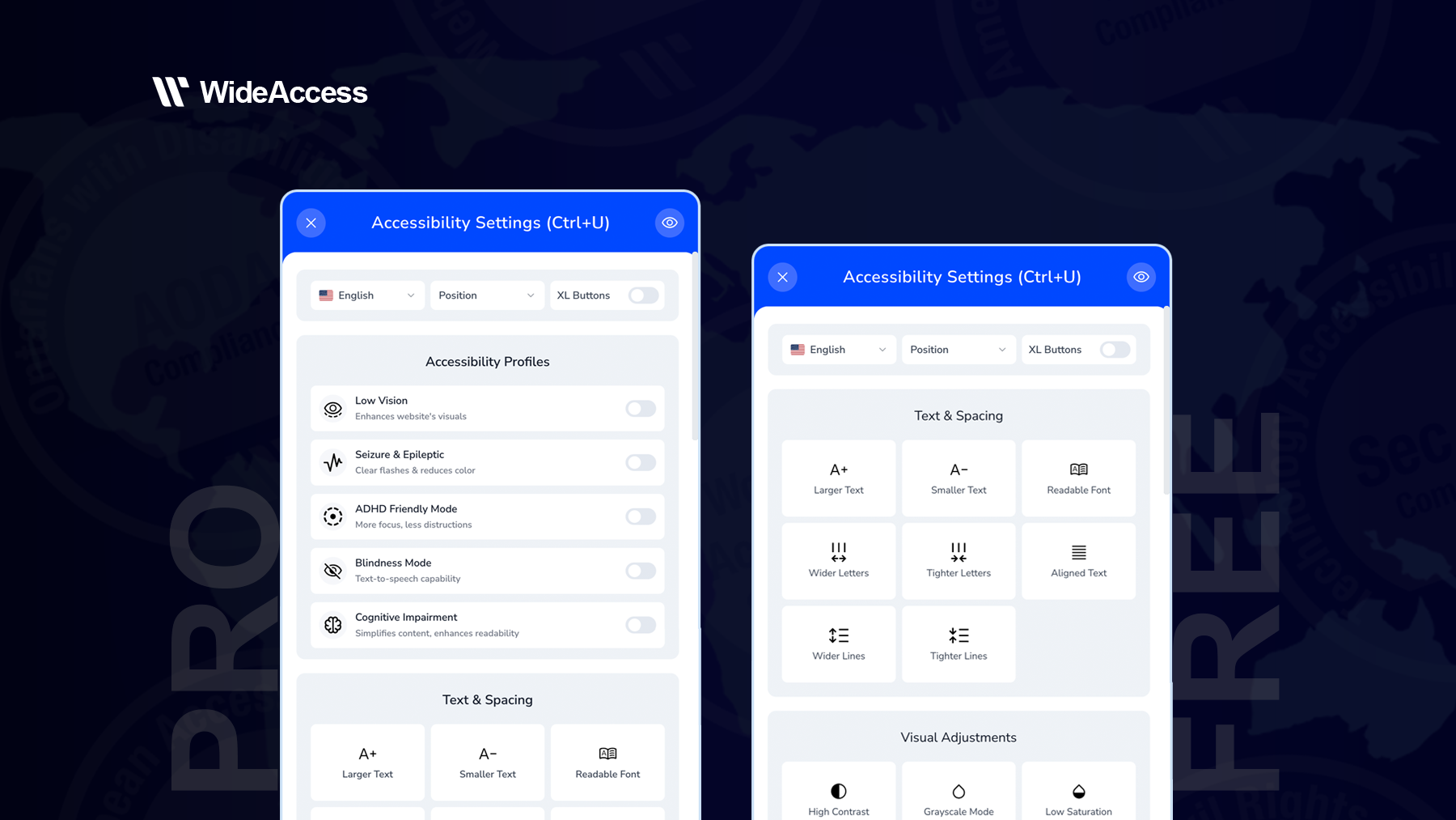 WideAccess Accessibility Plugin - Screenshot 2 showing product features and functionality
