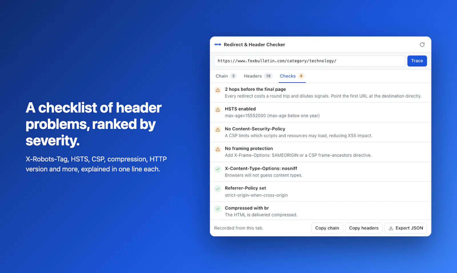 Redirect & Header Checker screenshot 3