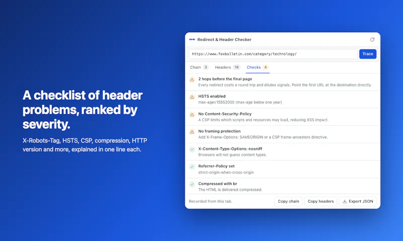 Redirect & Header Checker screenshot 3