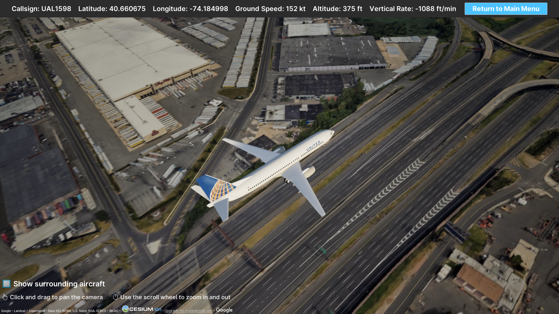 FlightTracker3d - Отслеживать местоположение любого самолета в реальном времени, все в 3D медиа 2
