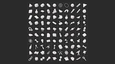 200 3D Icons for your design project gallery image