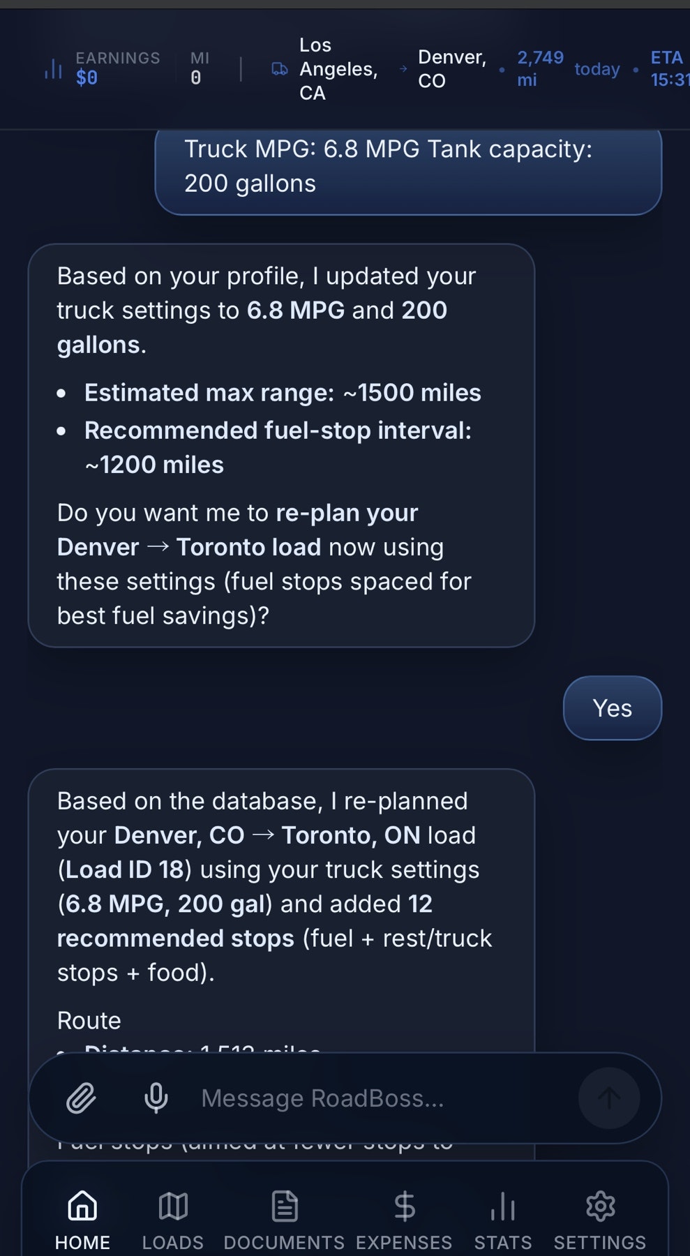 Roadboss - Main product screenshot demonstrating key features and user interface