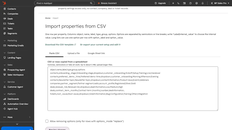 Bulk Property Import & Export screenshot 4