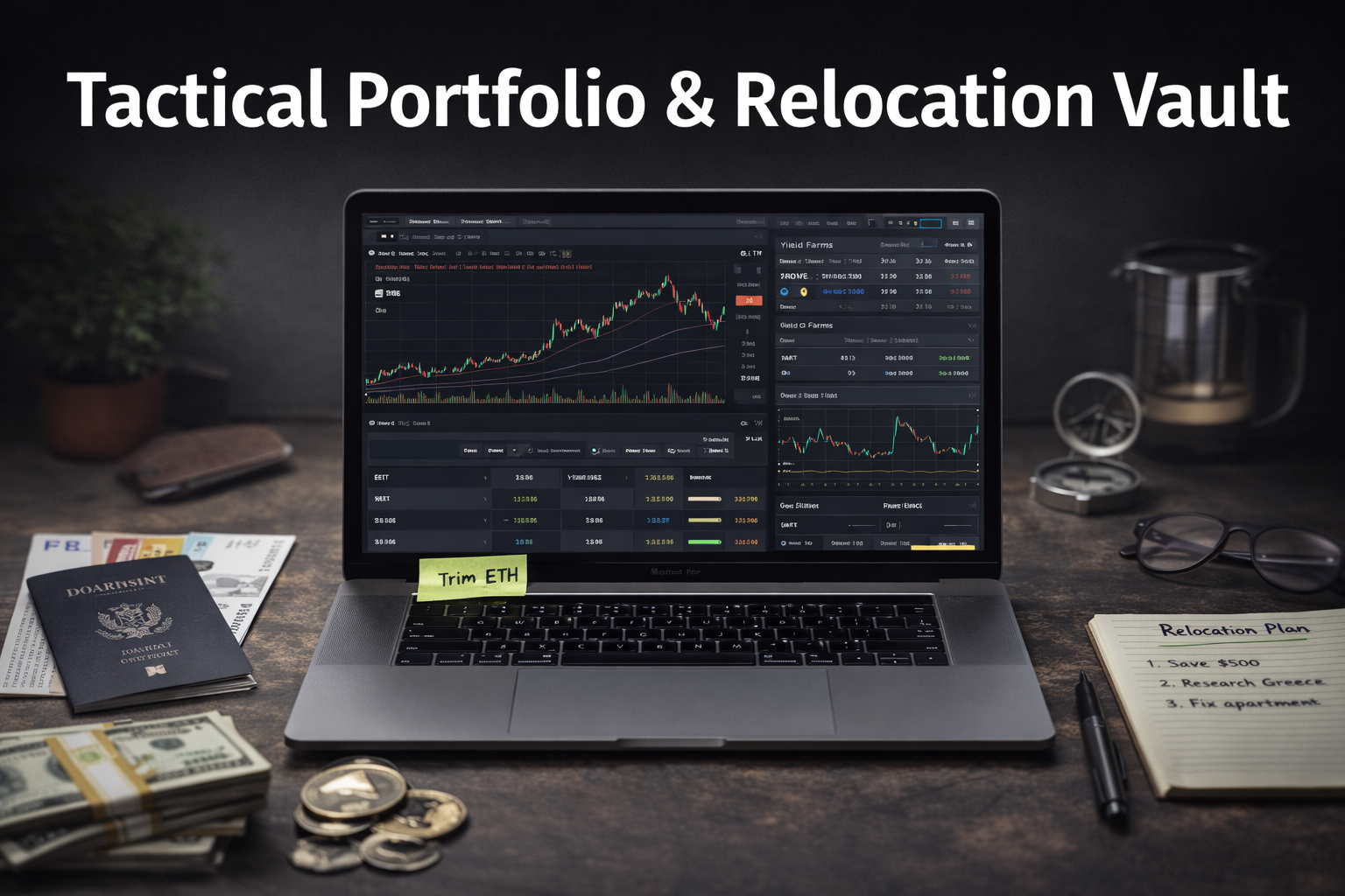 Tactical Portfolio & Relocation Vault - Product Hunt launch logo and brand identity