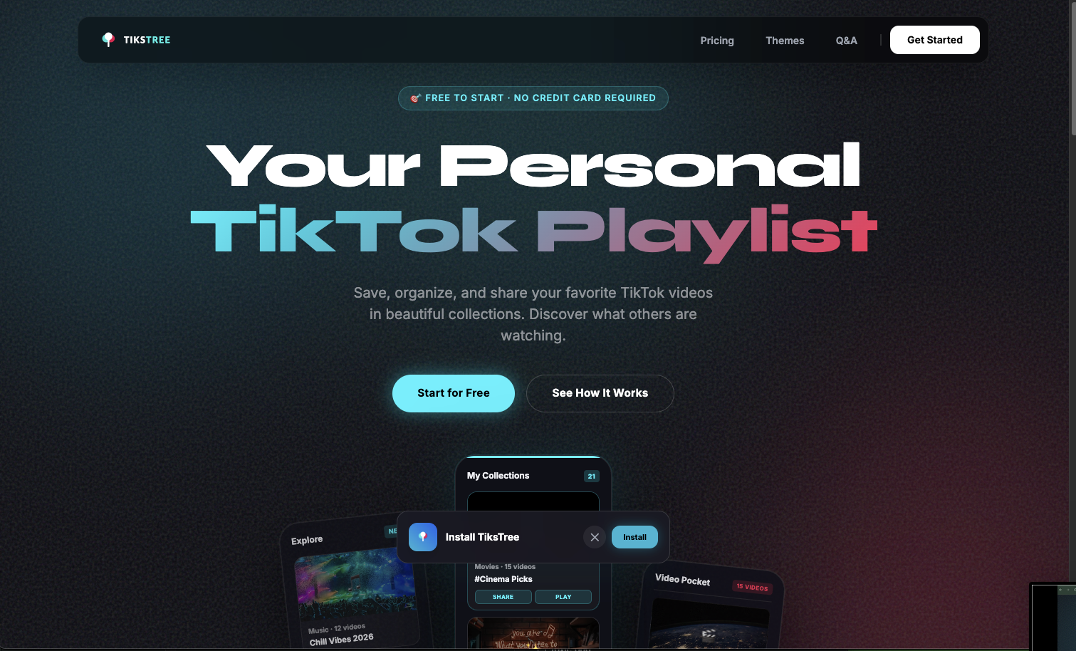 TikStree — Your Personal TikTok Playlist gallery image