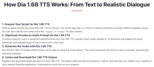 Dia 1.6B TTS gallery image