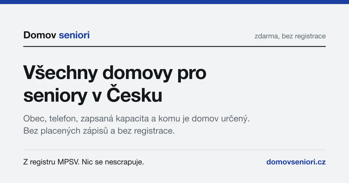 Senior Care Finder CZ