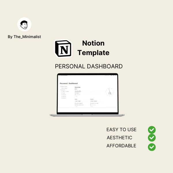 Notion Template | Personal Dashboard