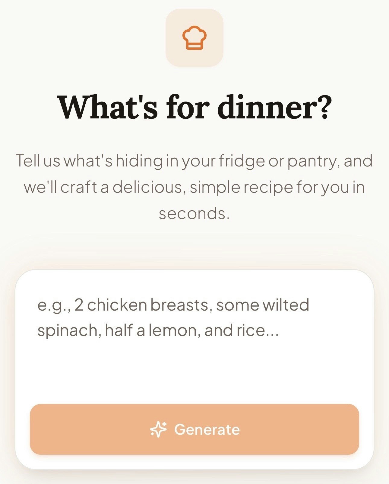 Dinner Genie - Product Hunt launch logo and brand identity
