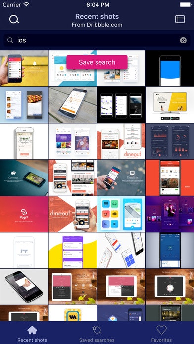 Innnspried iOS app - Dribbble.com client gallery image