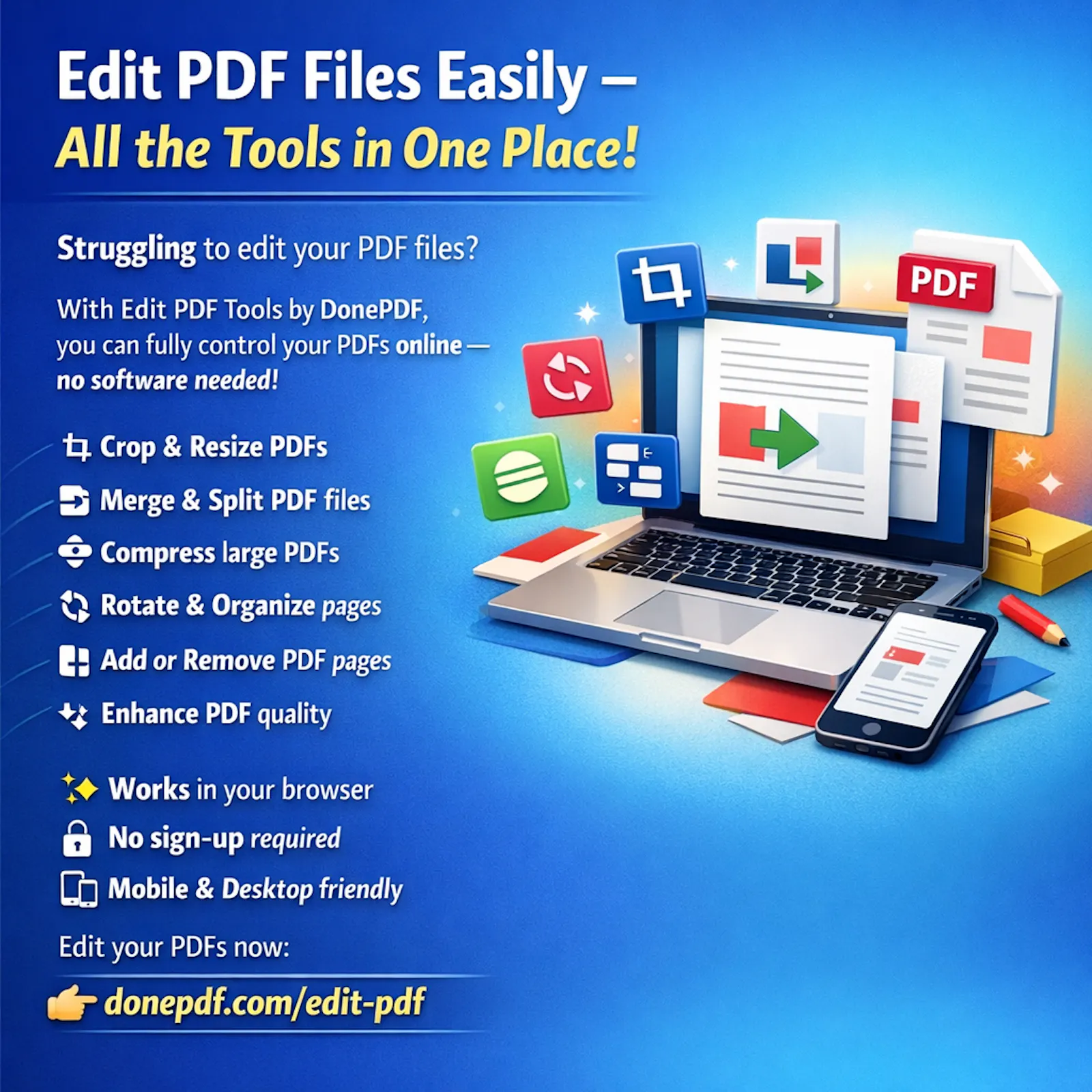 DonePDF – Free PDF Tools screenshot 2