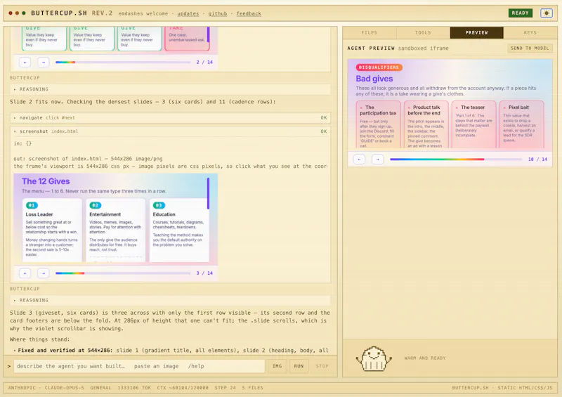 buttercup.sh screenshot 2