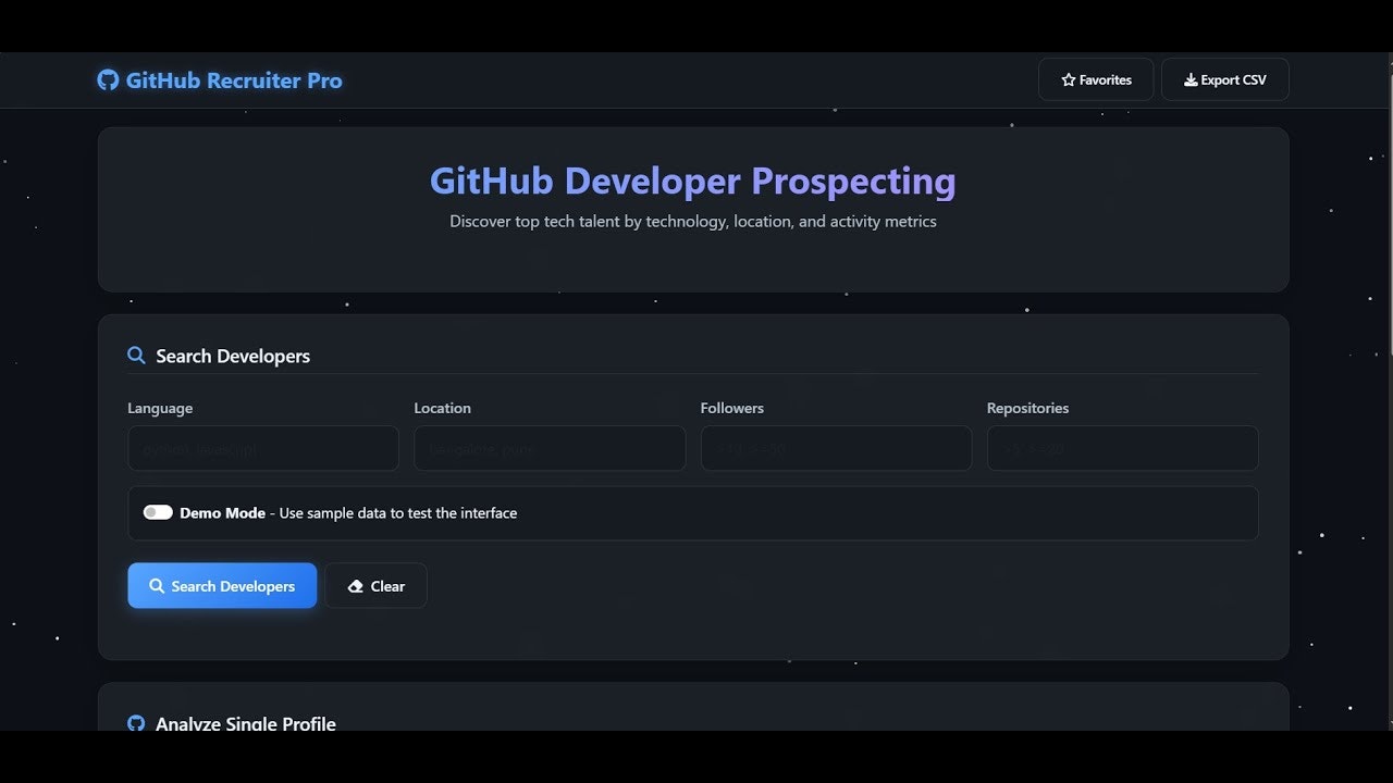 GitHub Recruiter Pro  gallery image